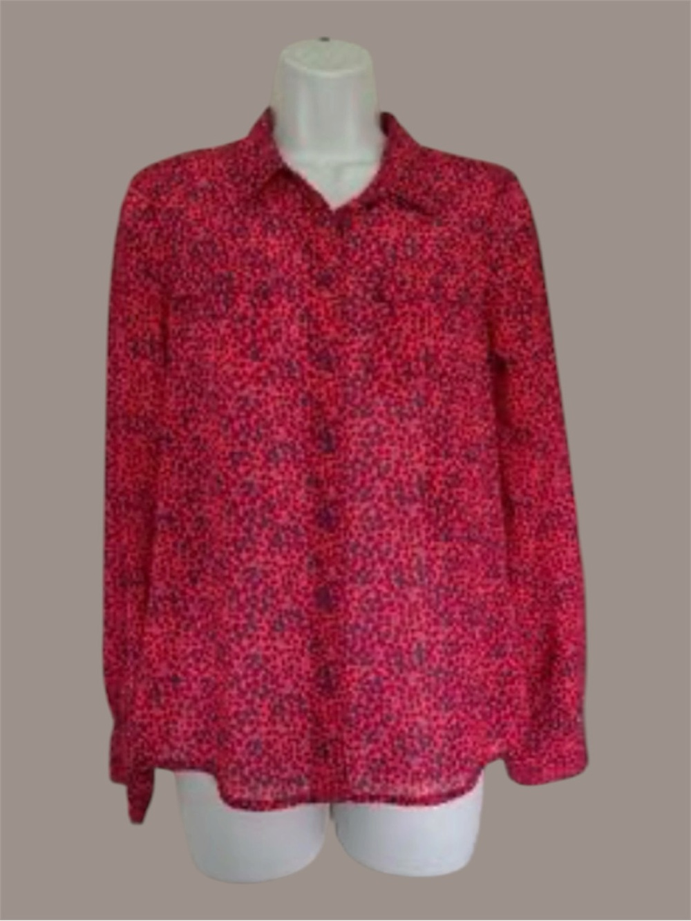 American Eagle Outfitters Pink Floral-Print Button Down Shirt